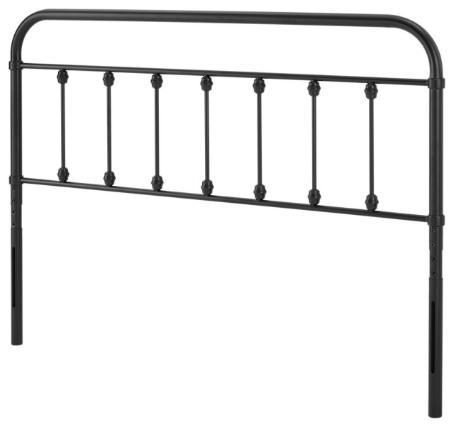 Headboard, King Size, Metal, Black, Modern Contemporary, Bedroom Master Suite Traditional