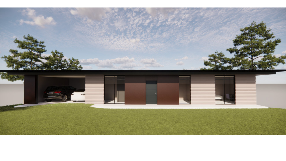 Эскизный проект жилого дома для семьи с двумя детьми