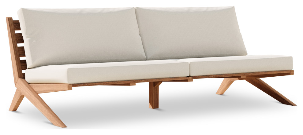 Tahiti Waterproof Fabric Upholstered Outdoor Sofa, White