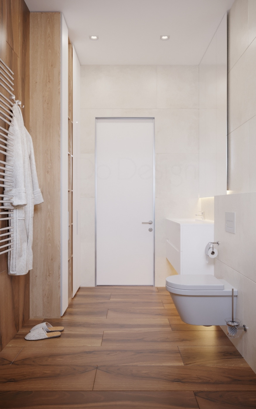 Санузел. Дизайн-проект коттеджа в Московской области