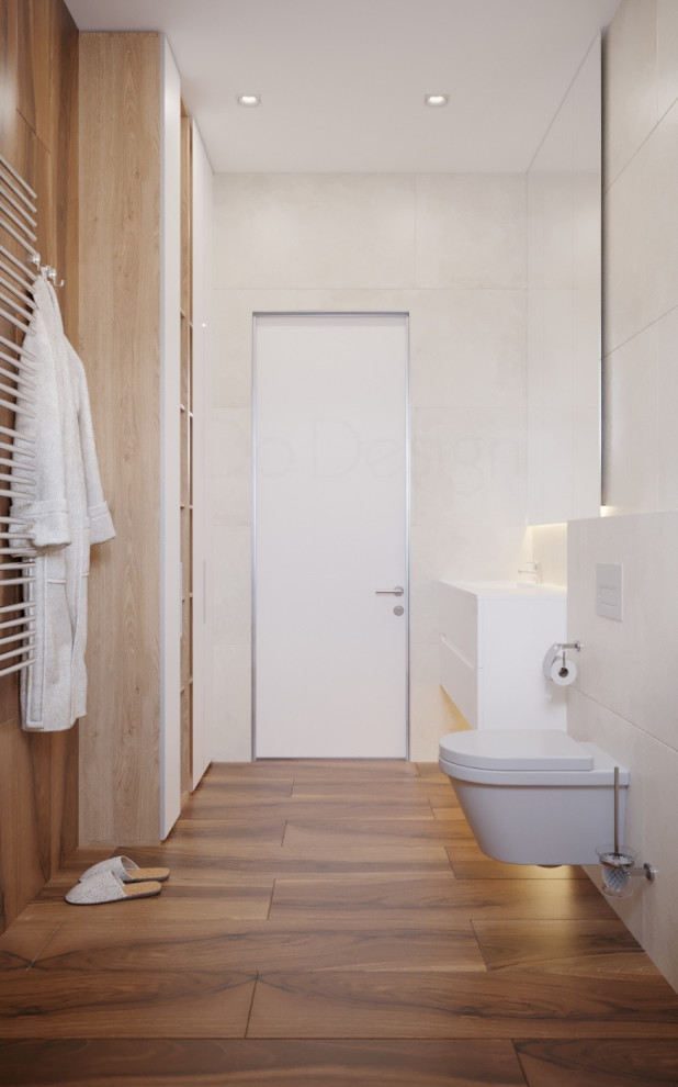 Санузел. Дизайн-проект коттеджа в Московской области