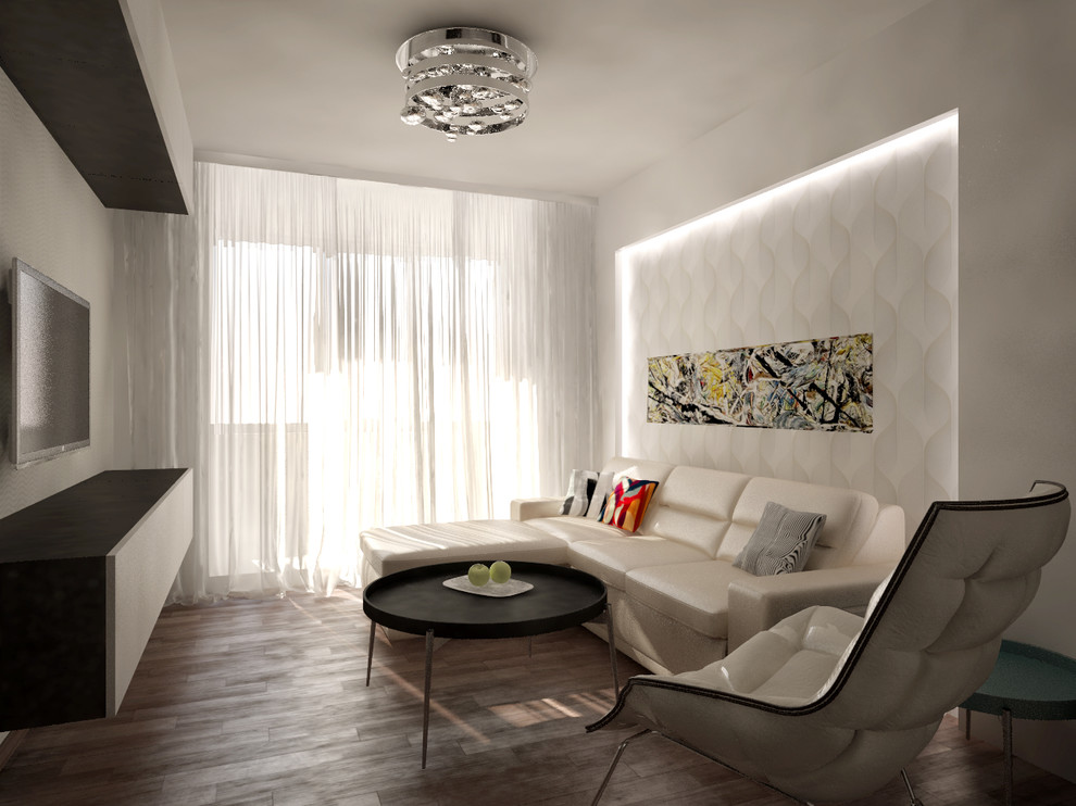 Гостиная с инопланетной люстрой