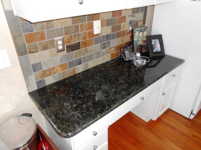 12 10 12 Peacock Granite Goes Great With White Kitchen Cabinets