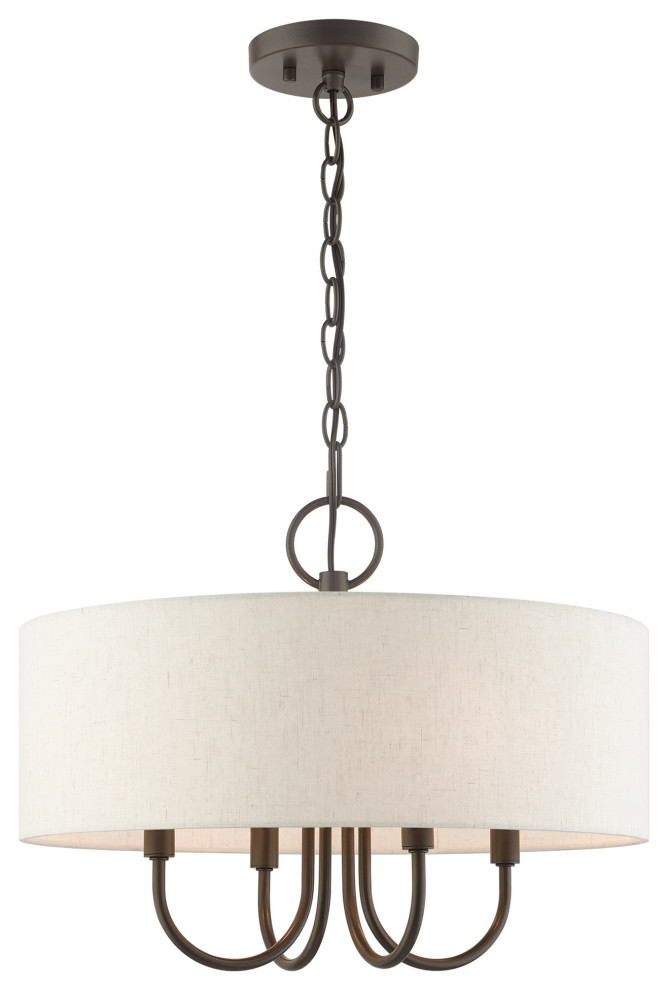 English Bronze Transitional, Pendant Chandelier Transitional