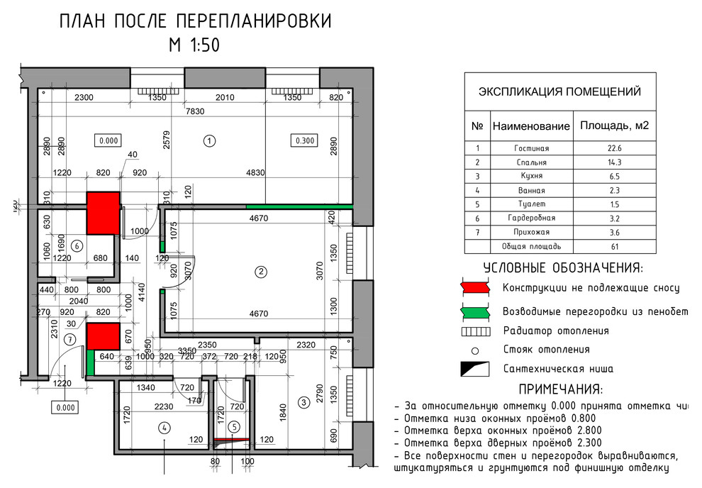 Дизайн-проект интерьера квартиры 60 кв.м.
