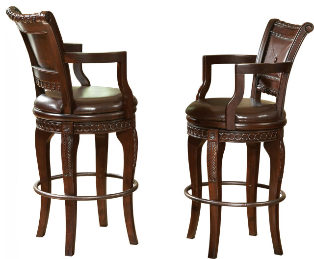 Antoinette Swivel Bar Chairs, Set of 2, Natural