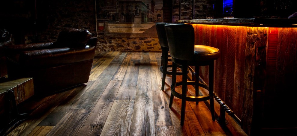 Photo of a country home bar in New York.
