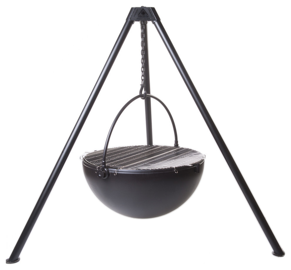 The Ranch Boss Suspended Fire Pit & Grill Cowboy Cauldron