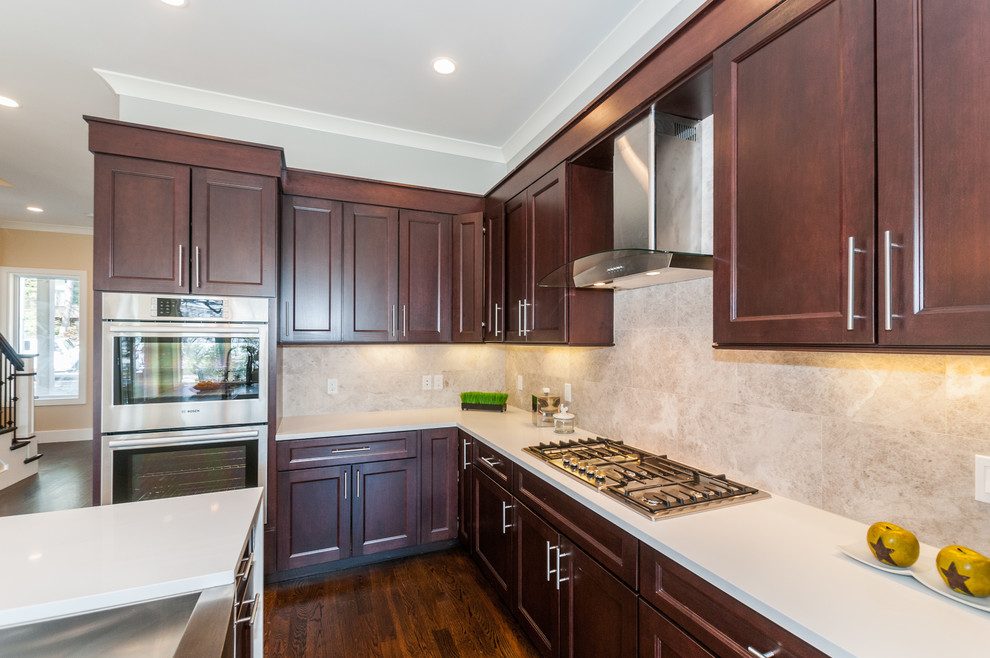 Transitional kitchen photo in Boston