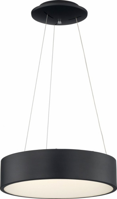 Nuvo Lighting Orbit - 17.75 Inch 20W 1 LED Pendant, Black Finish