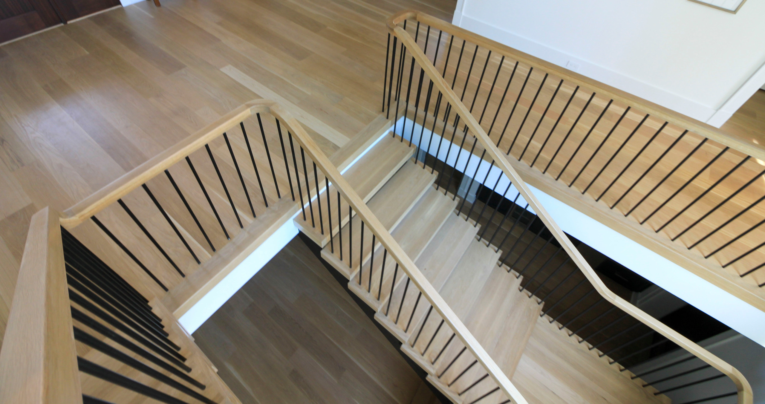 96_Dramatic cantilevered no-riser staircase, Bethesda, MD 20814