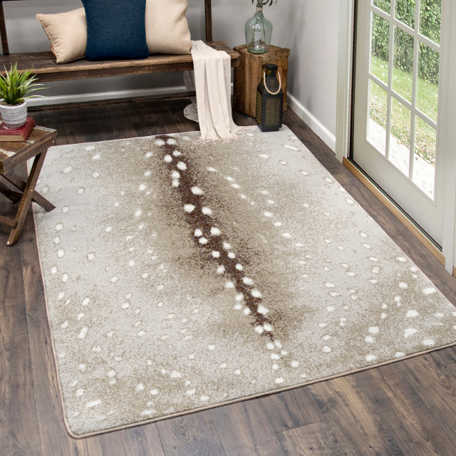 Spotted Hide, Gray, 8' Round, 8' Round - Contemporary - Area Rugs - by ...