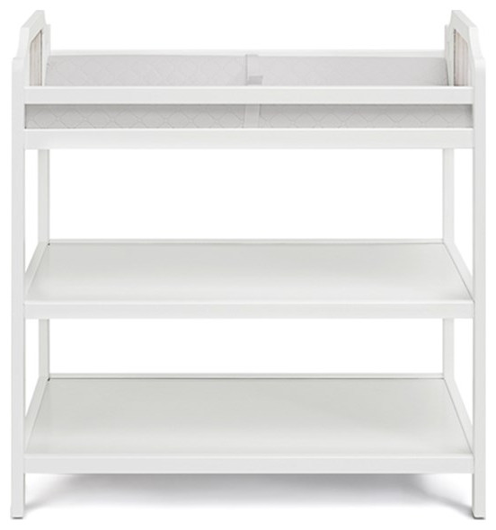 Suite Bebe Brees Contemporary Wood Changing Table in White/Graystone ...
