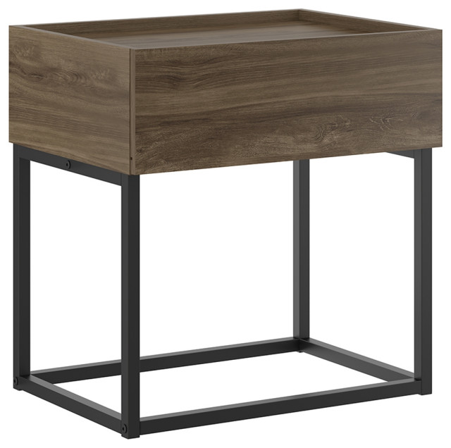 Noa Nightstand Industrial Nightstands And Bedside Tables By Casabianca Home Houzz