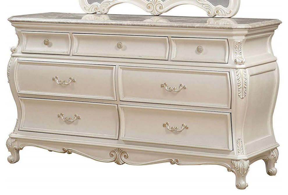 Emma Mason Signature Pacific 7Drawer Dresser in Pearl White