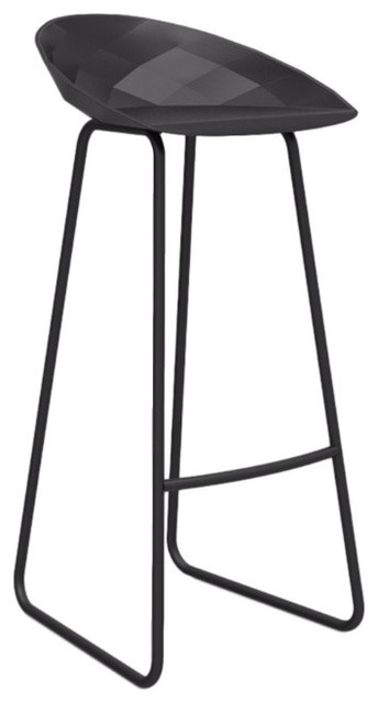 Vondom Vases Indoor/Outdoor Bar Stool, Black