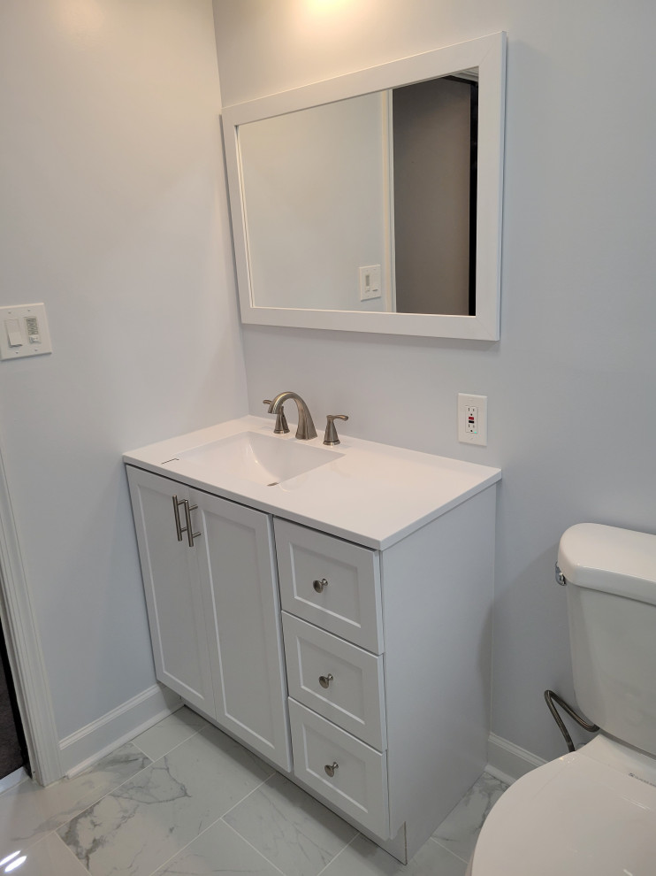 New walk-in shower