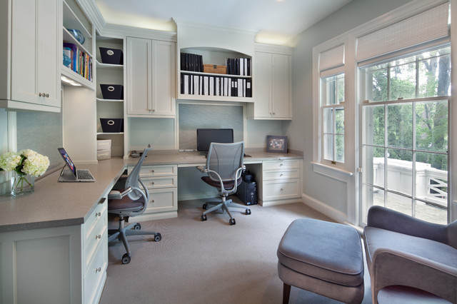 Transitional Home Office Master Sweet Blue transitional-home-office