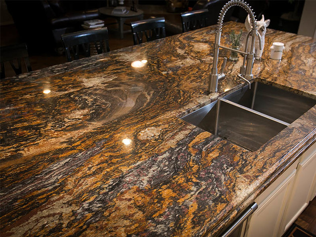 Magma Granite Countertop 5 X9 Transitional Kitchen Houston