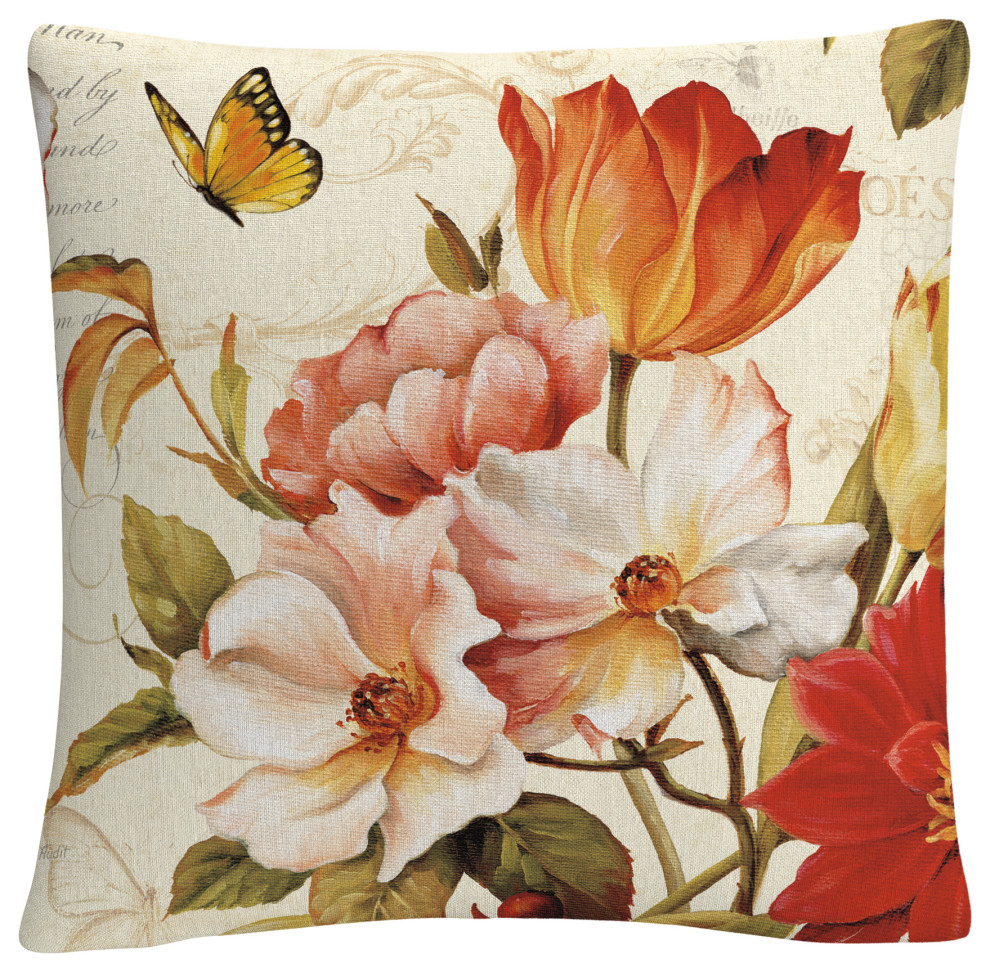 Lisa Audit 'Poesie Florale III' Decorative Throw Pillow