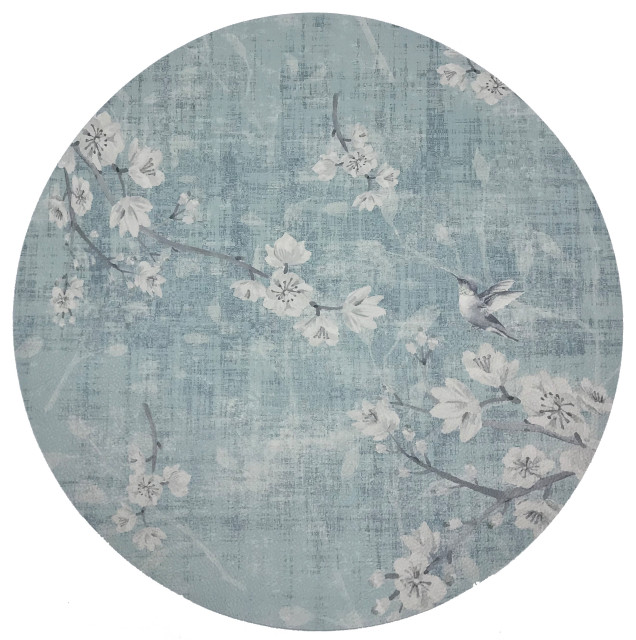 Blossom Fantasia Sky 16" Round Pebble Placemat, Set of 4