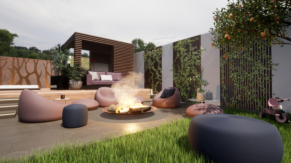 Коттедж ЖСК Горелый Хутор, Ландшафтный дизайн участка 6 соток