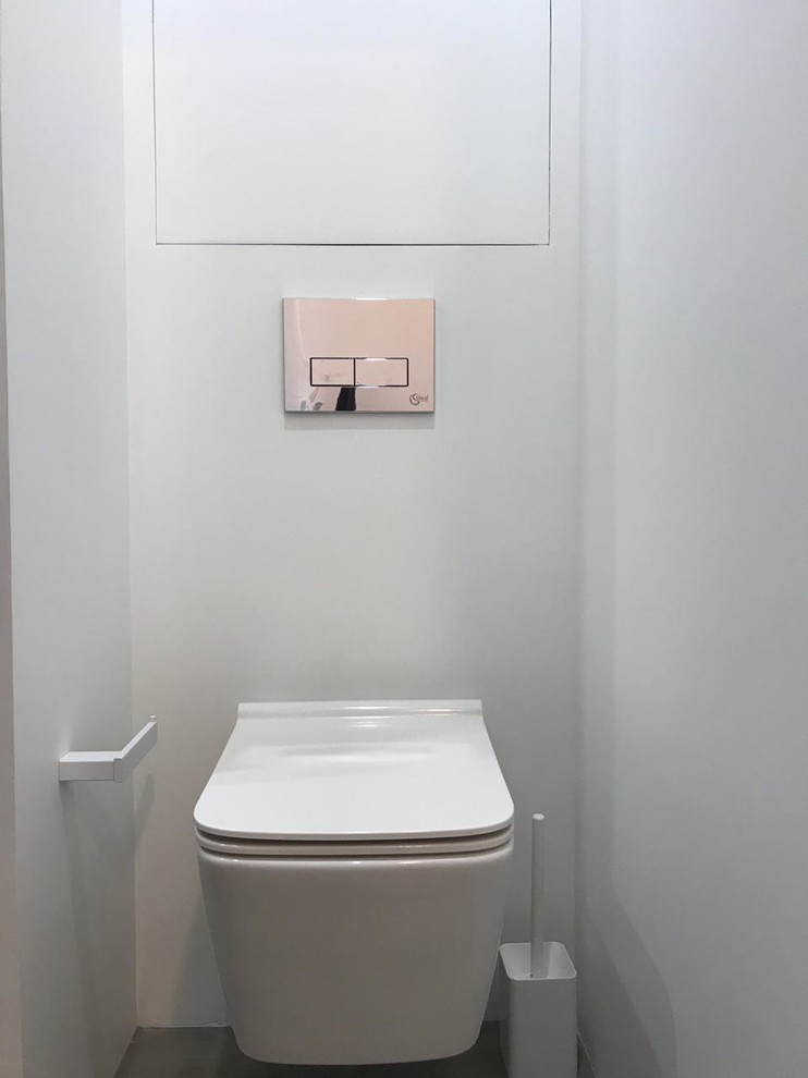 Inspiration pour un petit WC et toilettes urbain.