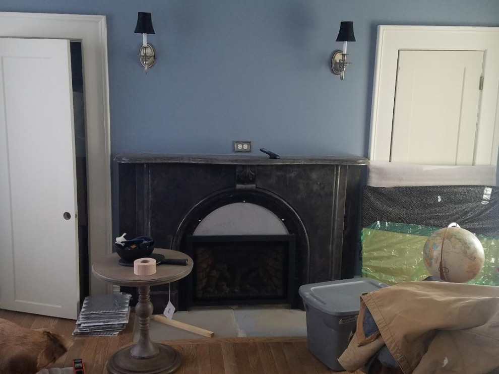 help with decorating mantel with mounted deer head