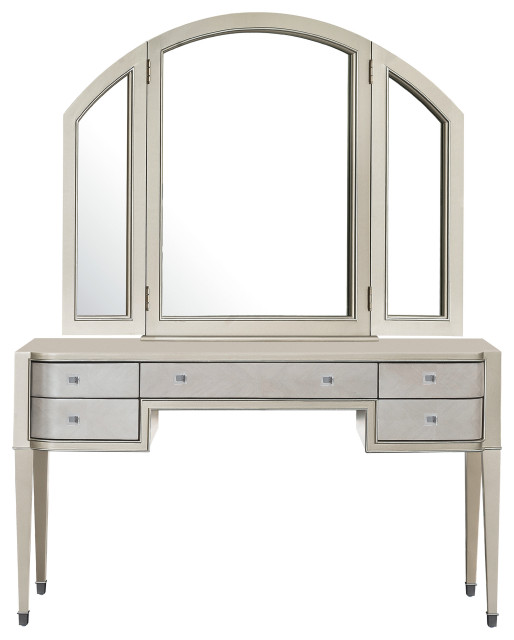 Zoey Vanity TriFold Mirror Transitional Makeup Mirrors by