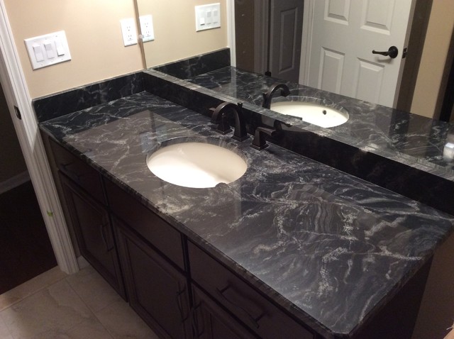 Titanium Black Exotic Granite Countertops - Transitional - Kitchen ...