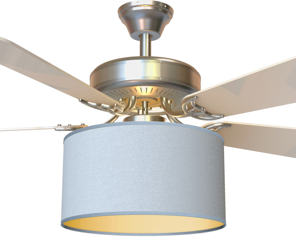Fantastic Ceiling Fan Shade and Clips Bundle, Baby Blue