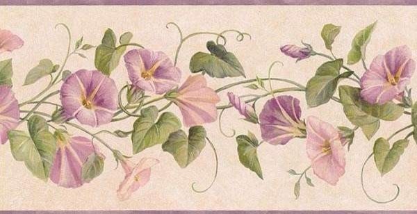 Wall Paper Borders lavender dw30083b floral wallpaper border, roll - traditional Wall Paper Borders lavender dw30083b floral wallpaper border, roll - traditional