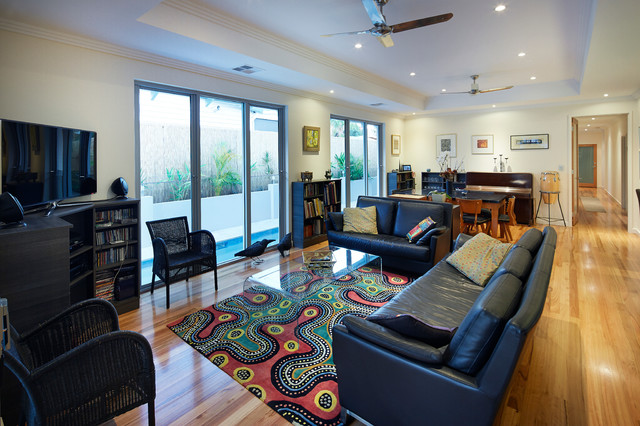 Mount Hawtorn contemporary-vardagsrum