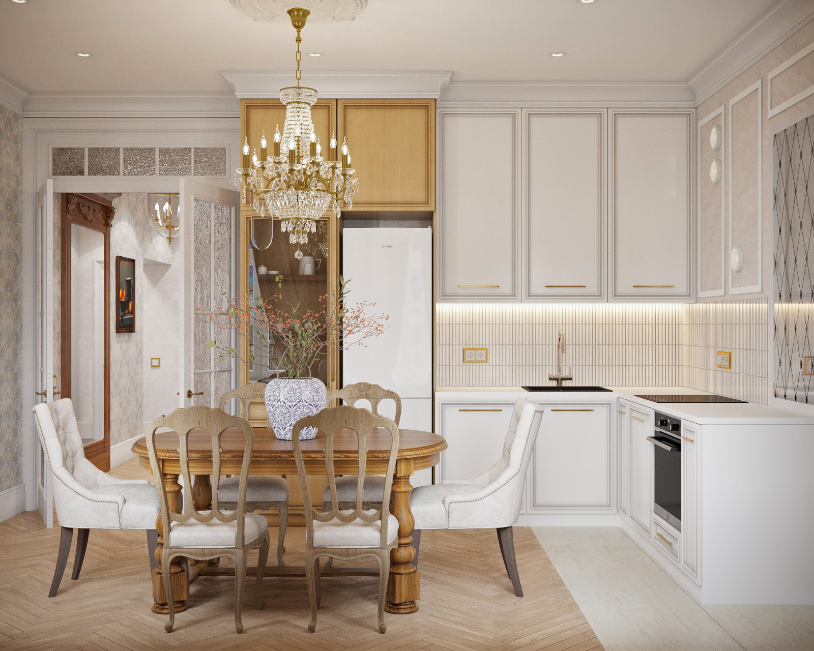 Дизайн проект квартиры с классической атмосферой