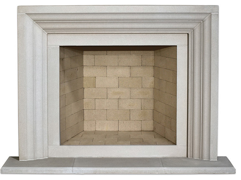 Ellie Cast Stone Fireplace Mantel Transitional Fireplace