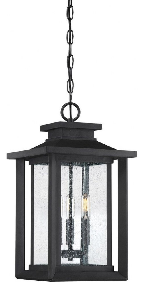 3 Light Outdoor Hanging LanternEarth Black Finish Outdoor Ceiling