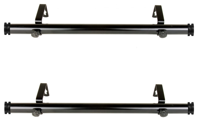 Leo 1 Inch Dia Side Curtain Rod 12 20 Inches Long Set Of 2