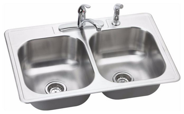 Kitchen & Bath Fixtures PROFLO PFSR332283 33 Double Basin ...