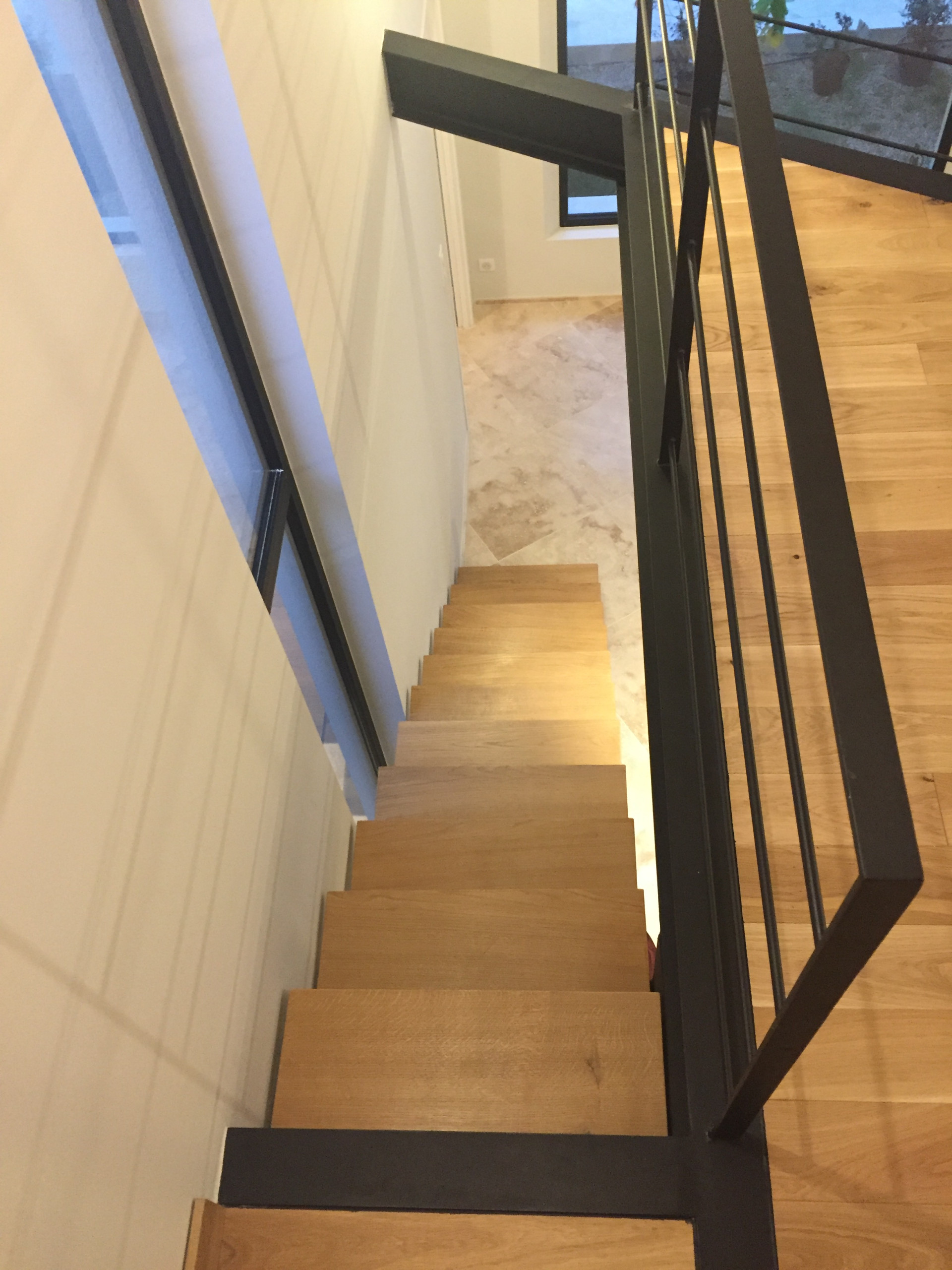 Escalier mezzanine Bois& Acier