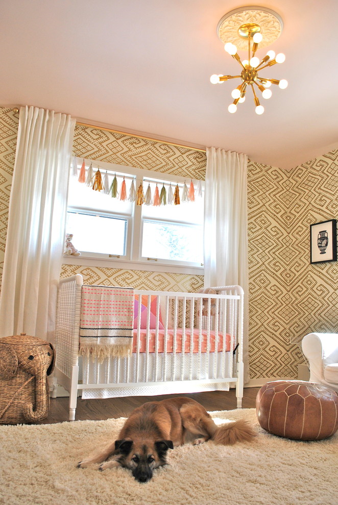 Design ideas for a transitional nursery in Chicago.
