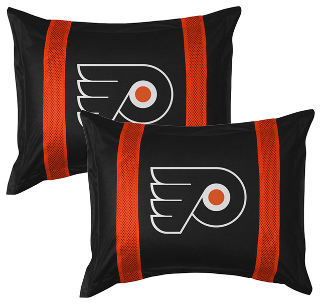 Nhl Philadelphia Flyers Pillow Shams Set Of 2 Contemporary