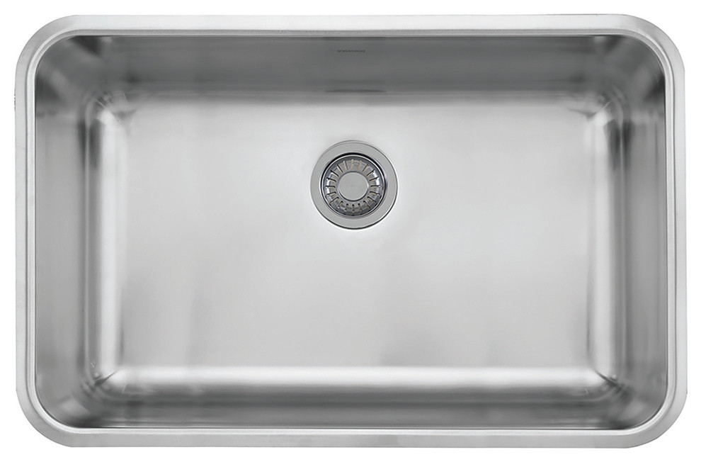 Franke Grande Undermount Steel Kitchen Sink, Stainless Steel, GDX11028