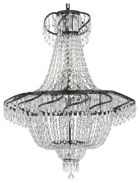 French Empire Crystal Chandelier Lighting With Dark Antique Finish Traditional Chandeliers By Harrisonlane510 Houzz French Empire Crystal Chandelier, Chandelier French Empire