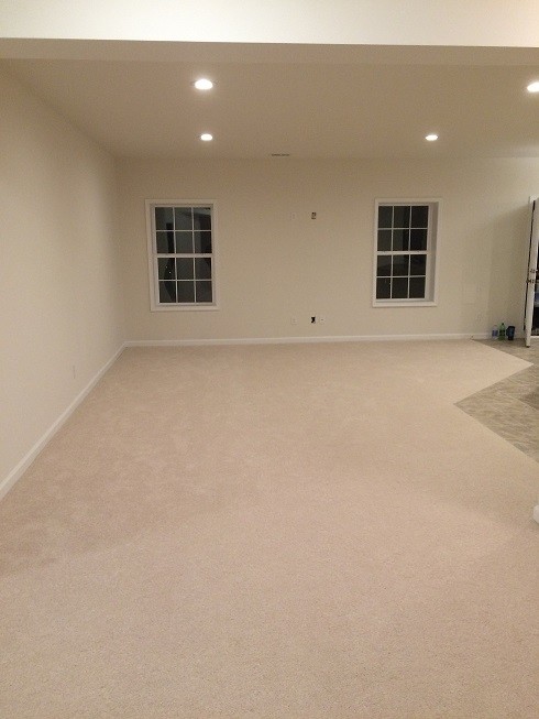 Large basement with kitchen