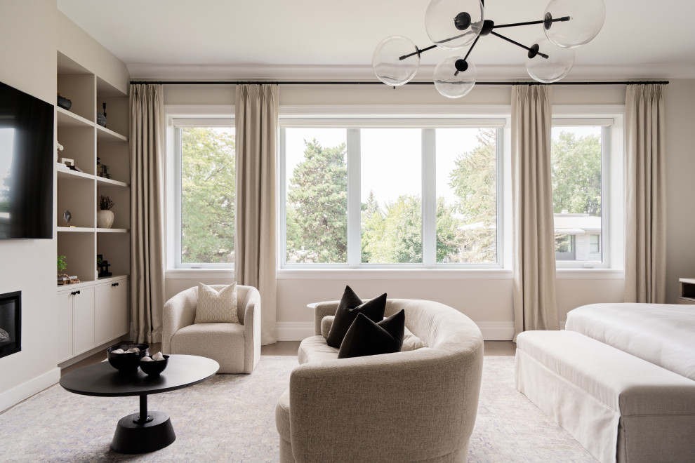 Inspiration for a transitional bedroom remodel in Montreal