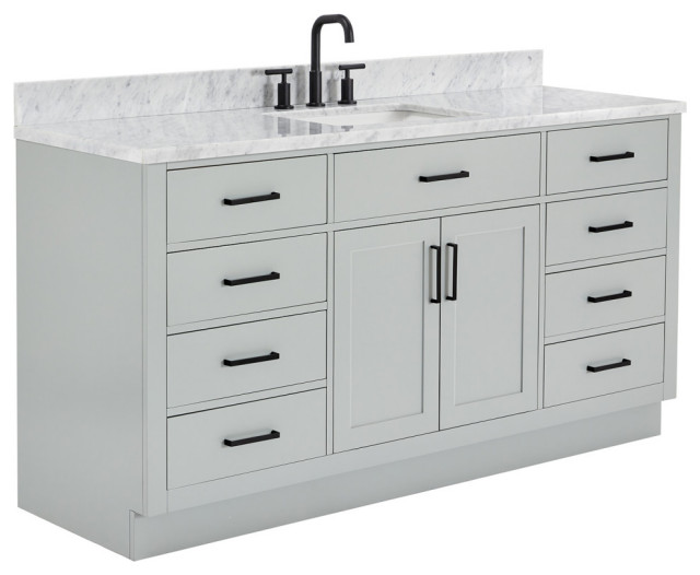 ARIEL Hepburn 67 Inch Single Rectangular Sink Bathroom Vanity