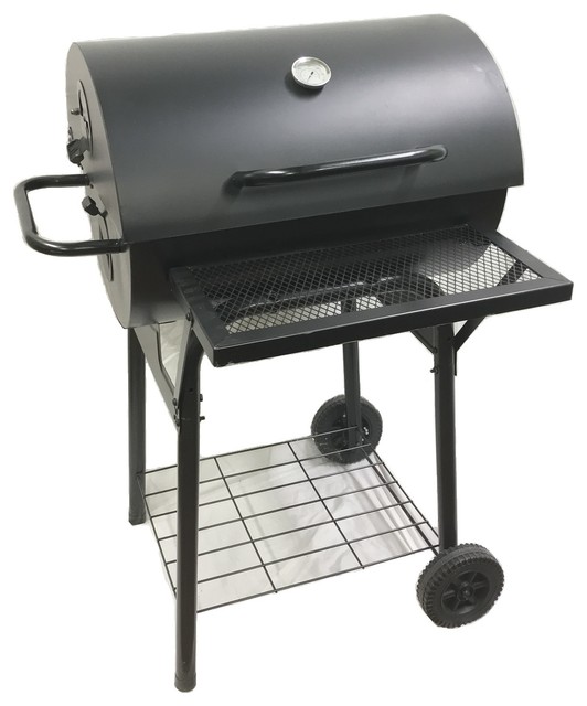 Deluxe Charcoal Wagon Grill Contemporary Outdoor Grills by Spin