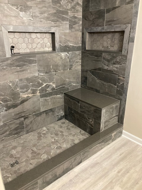 Full bathroom with walk-in shower