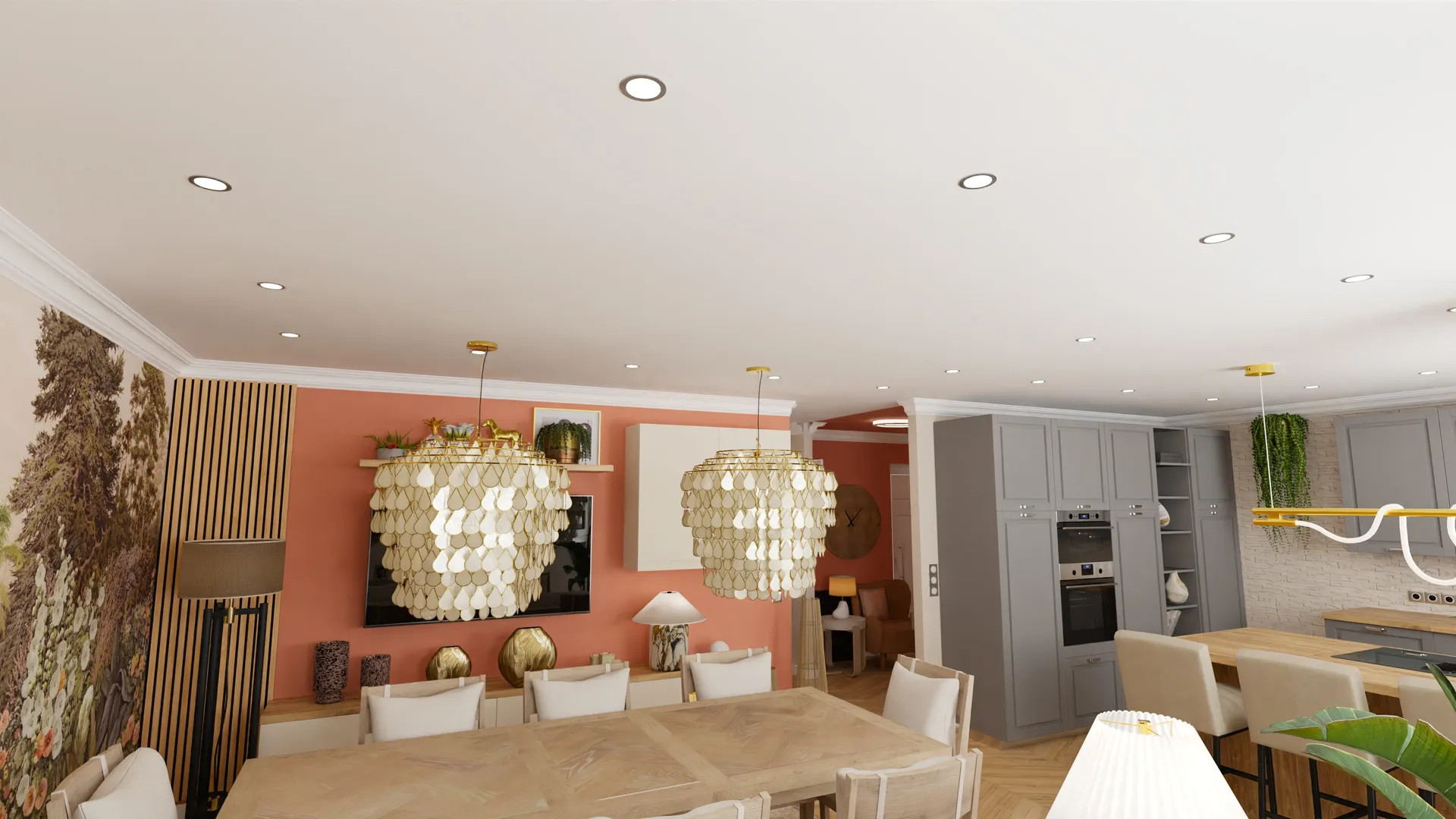 Rénovation complète, réunification de plusieurs appartements d'un petit immeuble
