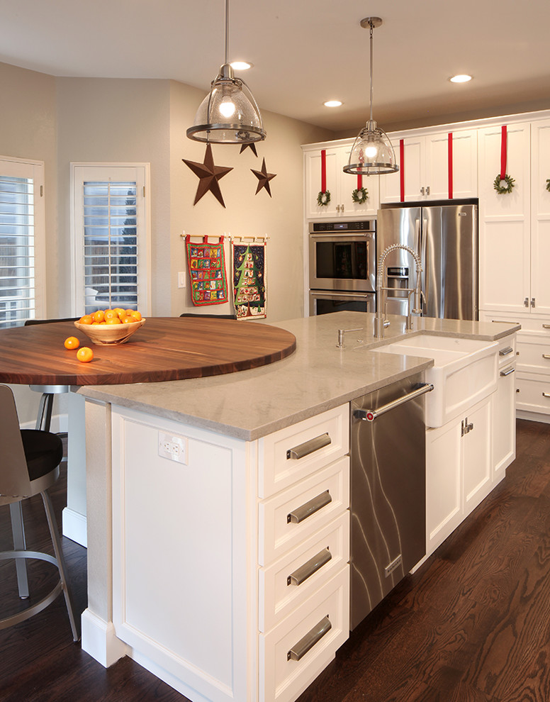 Kitchen - large transitional kitchen idea in Denver